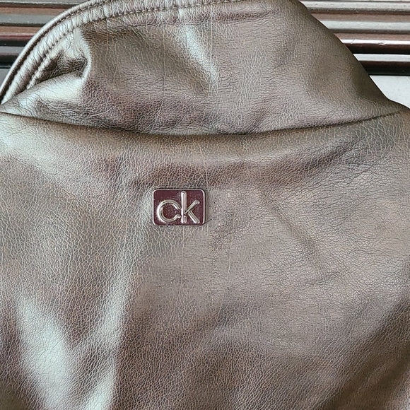 Calvin Klein Small Faux Leather Jacket - Picture 4 of 8